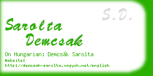 sarolta demcsak business card